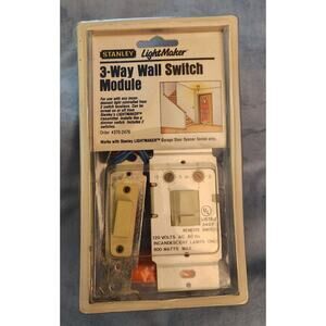 Stanley LIghtmaker 3 Way Wall Light Switch Module #370-2476 New